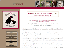 Tablet Screenshot of chasentailspetcare.com